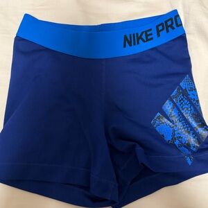 Nike Pro Blue Athletic Shorts